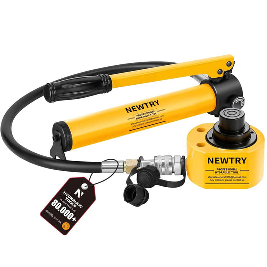20 Ton Low Profile Hydraulic Jack Porta Power Kit With CP 180 Manual Pump Multi Section Cylinder 1.18 Inch Stroke Compact Heavy Lifting Tool Workhorse For Auto Repair And Industrial Use NEWTRY