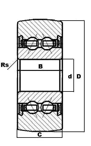 LR5003NPP Track Roller 2-Row Bearing 17x40x14mm - Sealed Cam Follower