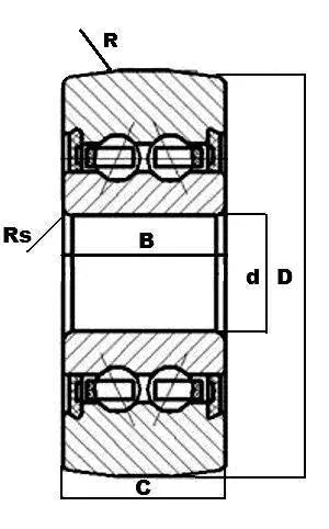 LR5004NPPU Track Roller 2-Row Bearing 20x47x16mm - Sealed Cam Follower