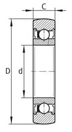 LR605NPPU Track Roller Bearing 5x16x5mm - Sealed Cam Follower
