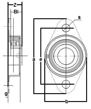LRCSMRFZ-19L Bearing Flange Insulated Pressed Steel 2 Bolt 1 3/16inch