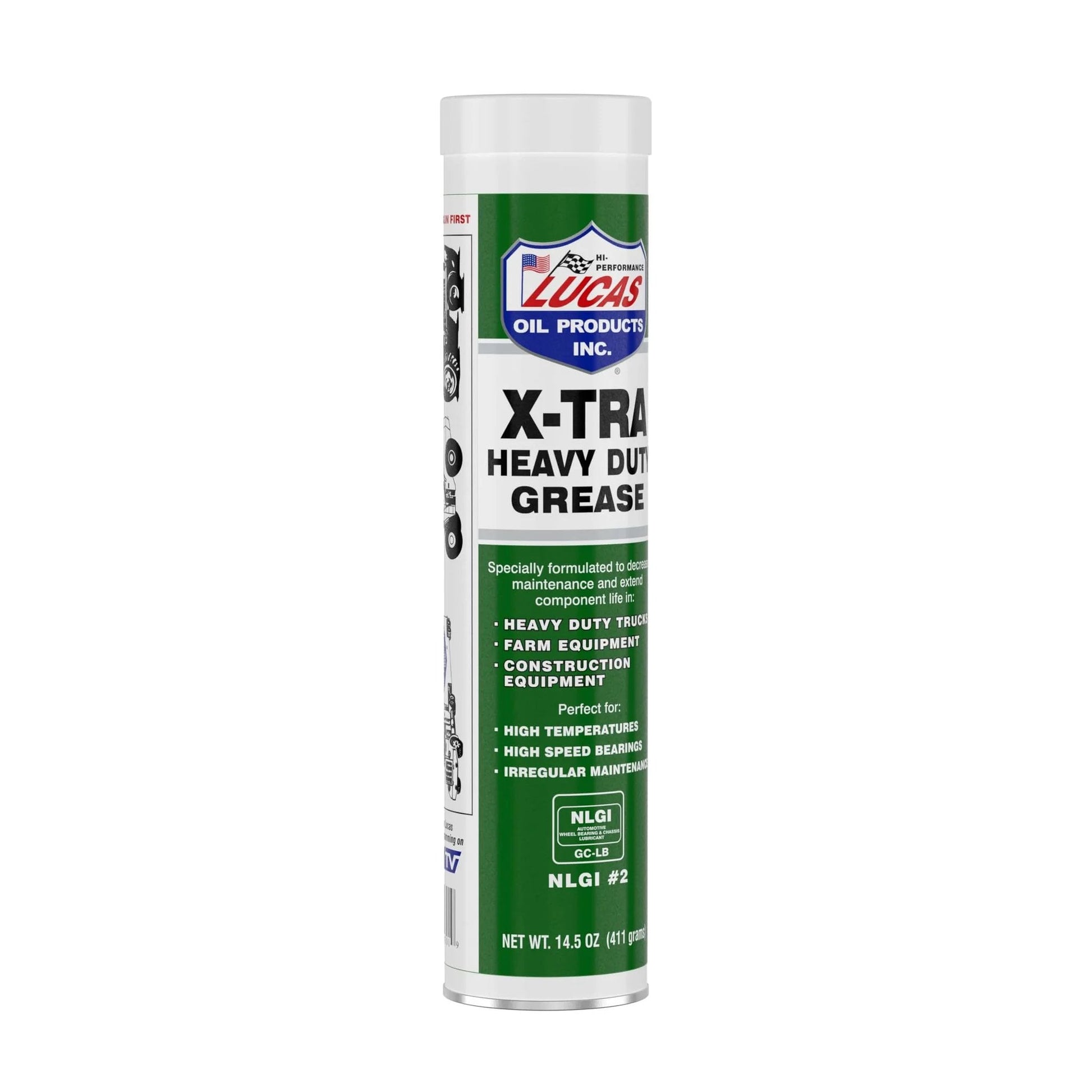 Lucas Oil 14.5 Ounce 10301 Heavy Duty Grease, 14.5 oz, Green can for industrial equipment and trailers