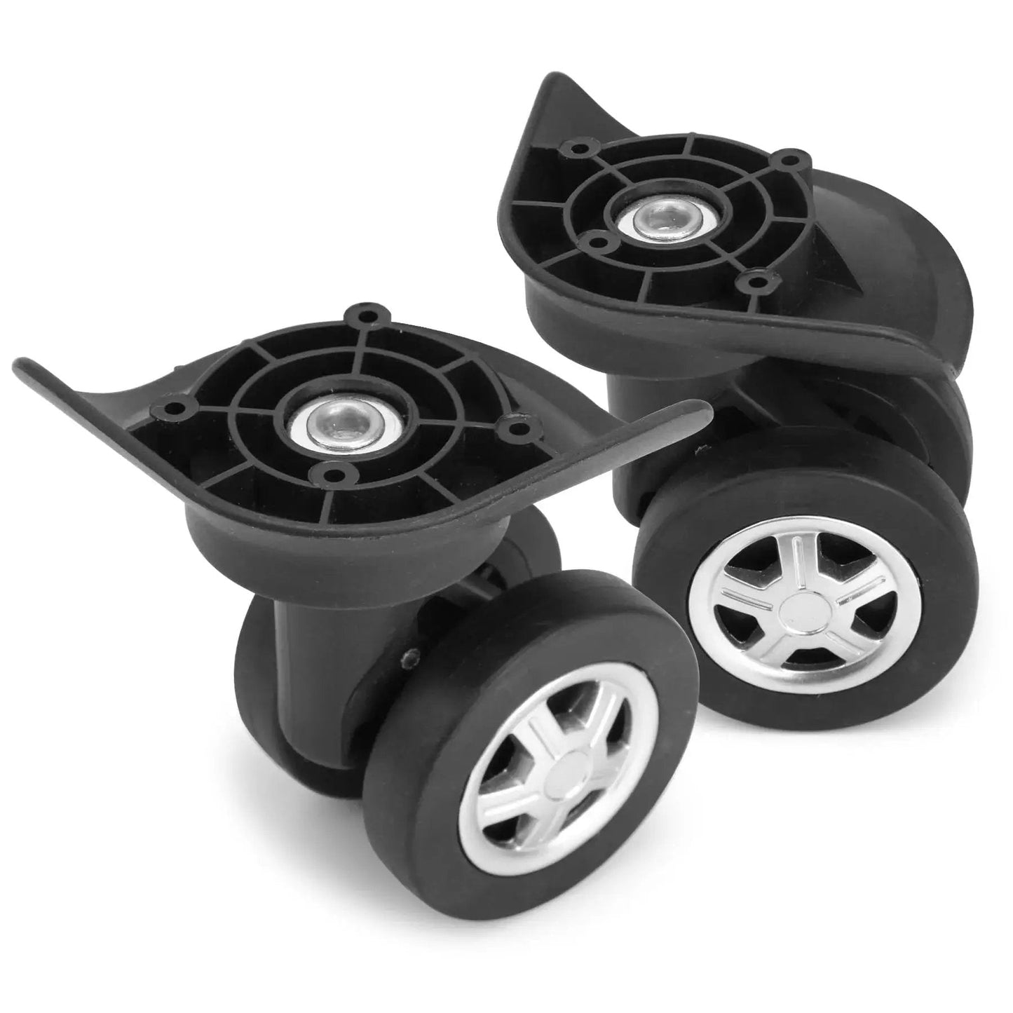 Replacement Luggage Swivel Caster Wheels Pair With 360 Degree Rubber Trolley Wheel Kit For Suitcases Repair And Travel Durable