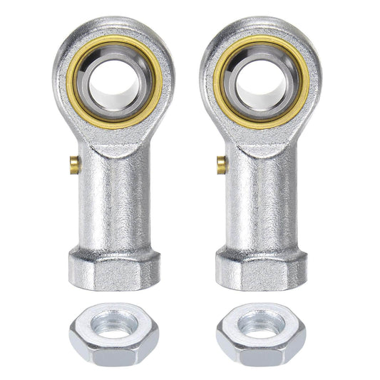 2 Pack PHS10 M10 Female Rod End Bearing Right Hand Thread M10x1.5 Self Lubricating Joint With Jam Nut Included 10mm Rod End Heavy Duty 45 Steel Body And Hardened Bearing Steel Ball For Smooth Flexible Motion In Mechanical Assemblies