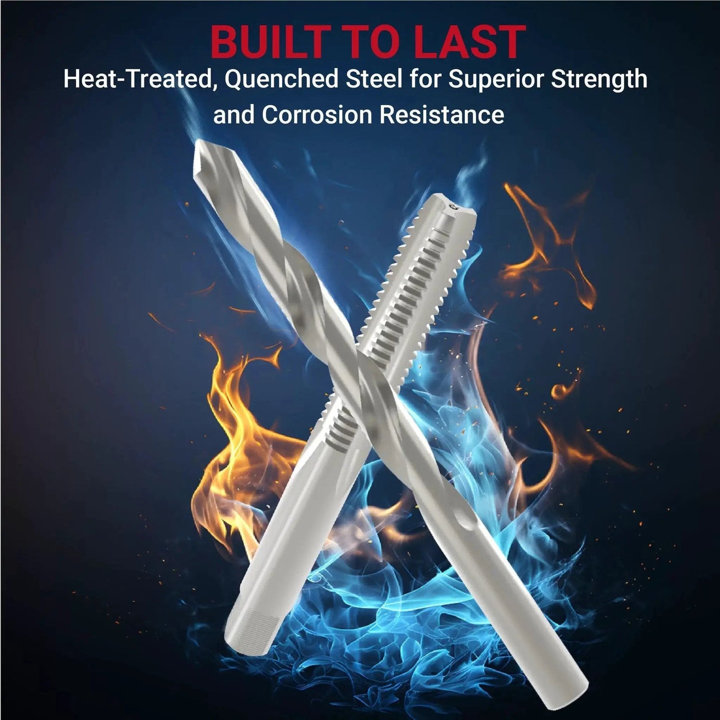 M10x1.5 Helicoil Thread Repair Kit For Rethreading Internal Threads, drill bit and tap emphasizes strength and durability.