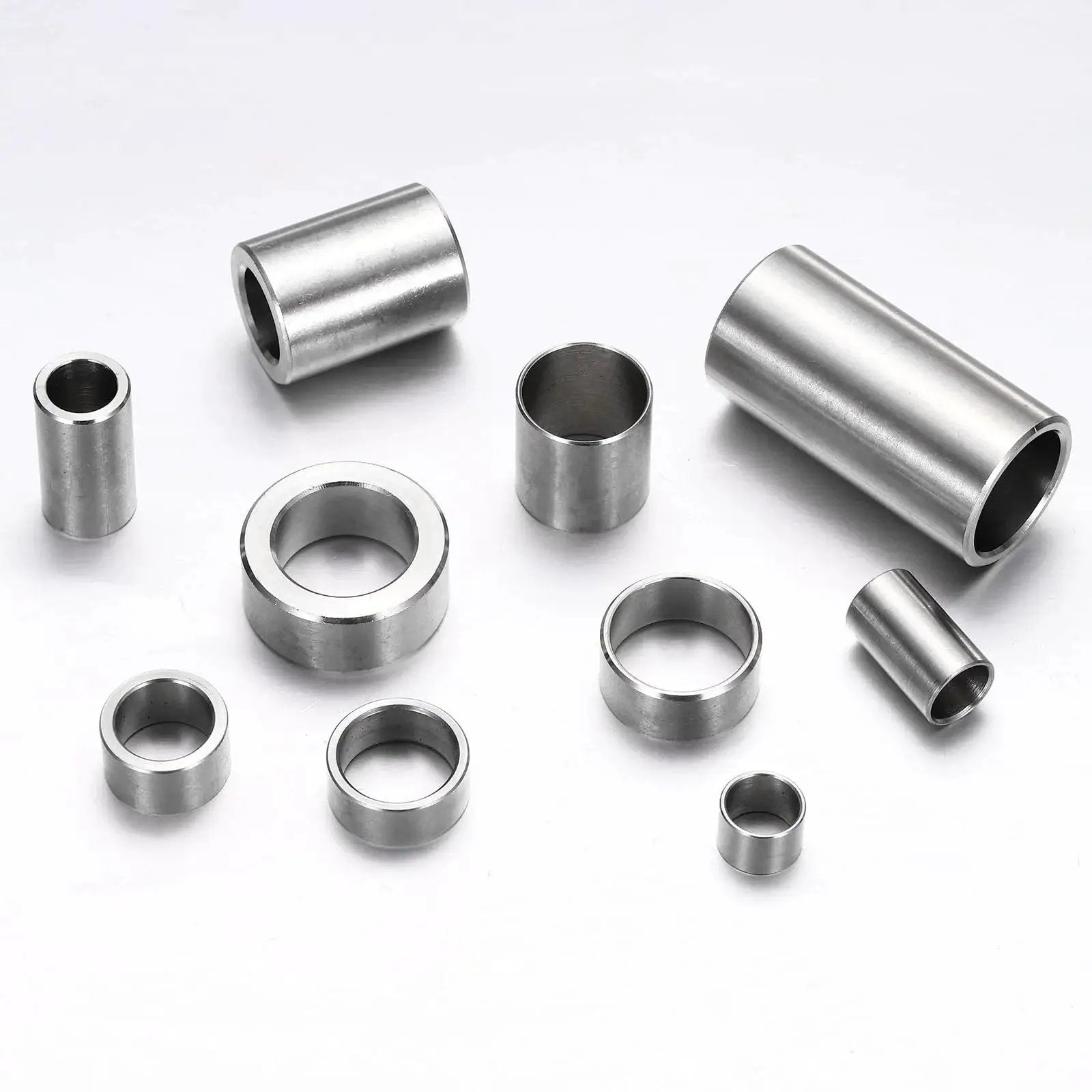 Set Of Four M16 Stainless Steel Spacers Unthreaded Round Standoff Bushings 16mm ID 26mm OD 12mm Length for electronics and machinery