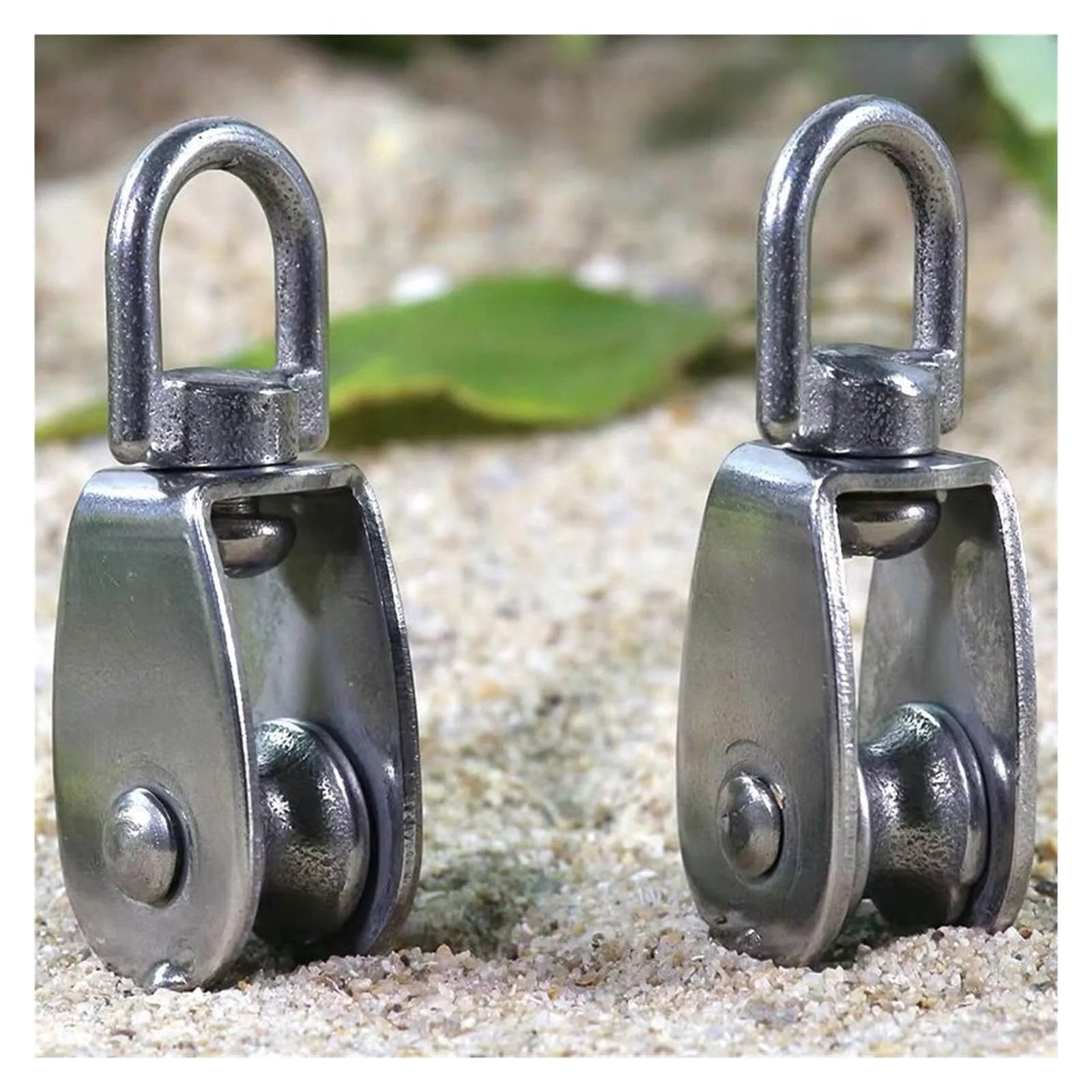 M20 Cable Single Pulley Block Stainless Steel Hanging Wire Towing Lifting Rope Wheel Marine Boat Pulley Blocks for(M20)
