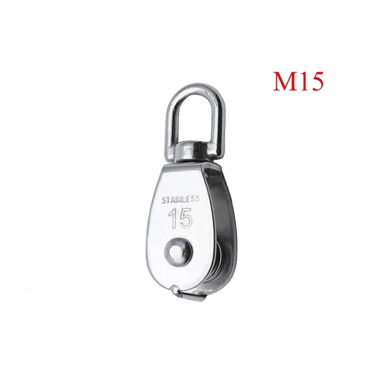 Stainless Steel Pulley M25 Single Wheel Swivel Lifting Rope Pulley Set Lifting Wheel Tools(M25)
