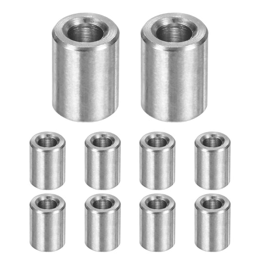 10 Pcs M3 304 Stainless Steel Spacers 3mm ID By 6mm OD By 8mm Length Standoff Bushings Plain Finish Silver For Screws Bolts DIY And Heavy Duty Projects