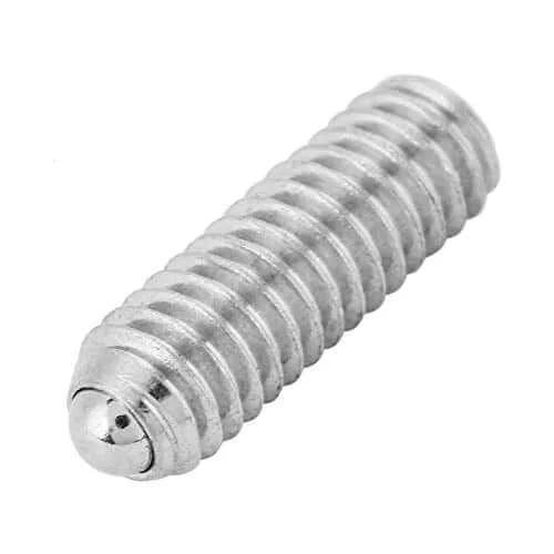20 pcs M4 x 12 stainless steel ball plunger set screws with internal hex drive, spring loaded flat head plungers for positioning and indexing, smooth ball action, corrosion resistant design for fixtures, assemblies and precision equipment