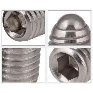 M4 16mm Length - Stainless Steel Ball Plunger / Hex Head