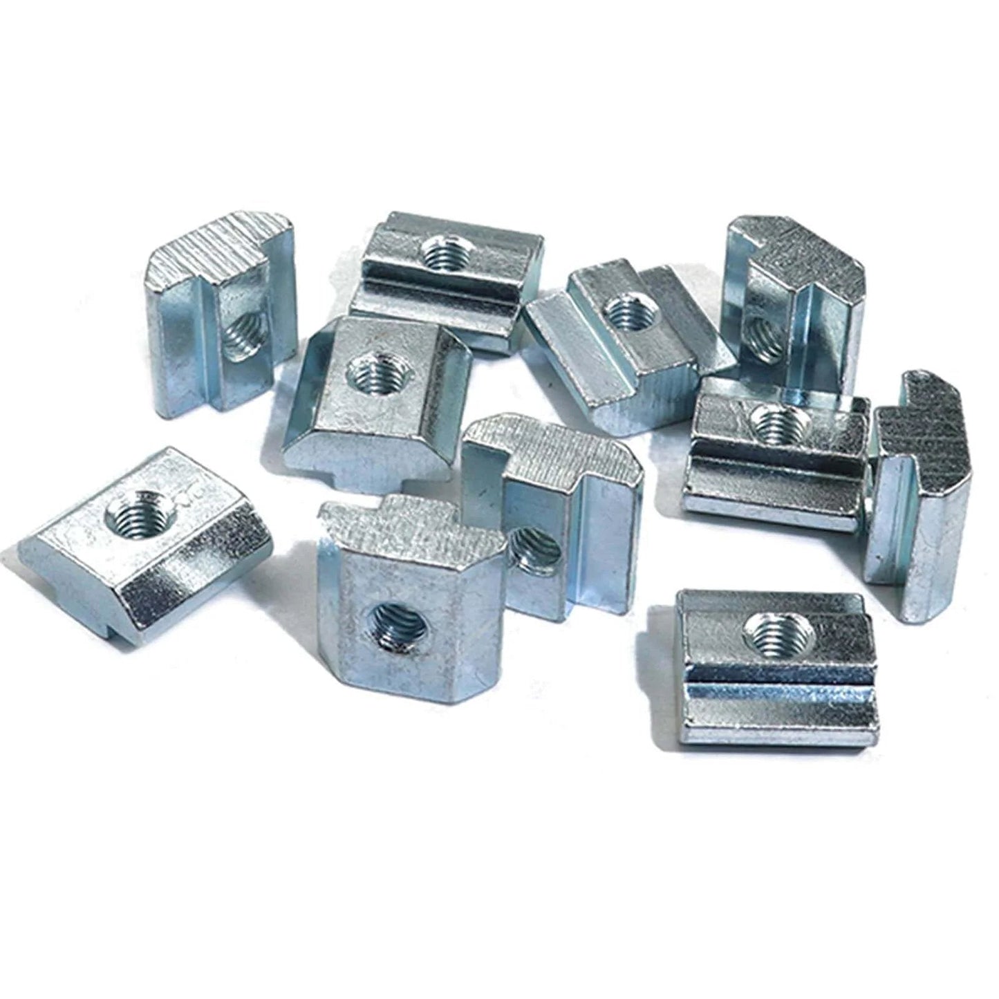 50 Pcs M5 Sliding T Nuts for 2020 Aluminum Extrusion with 6mm Slot Metric M5 T Slot Nuts Made from Nickel Plated Carbon Steel for CNC 3D Printer Robotics and Modular Aluminum Frame Systems