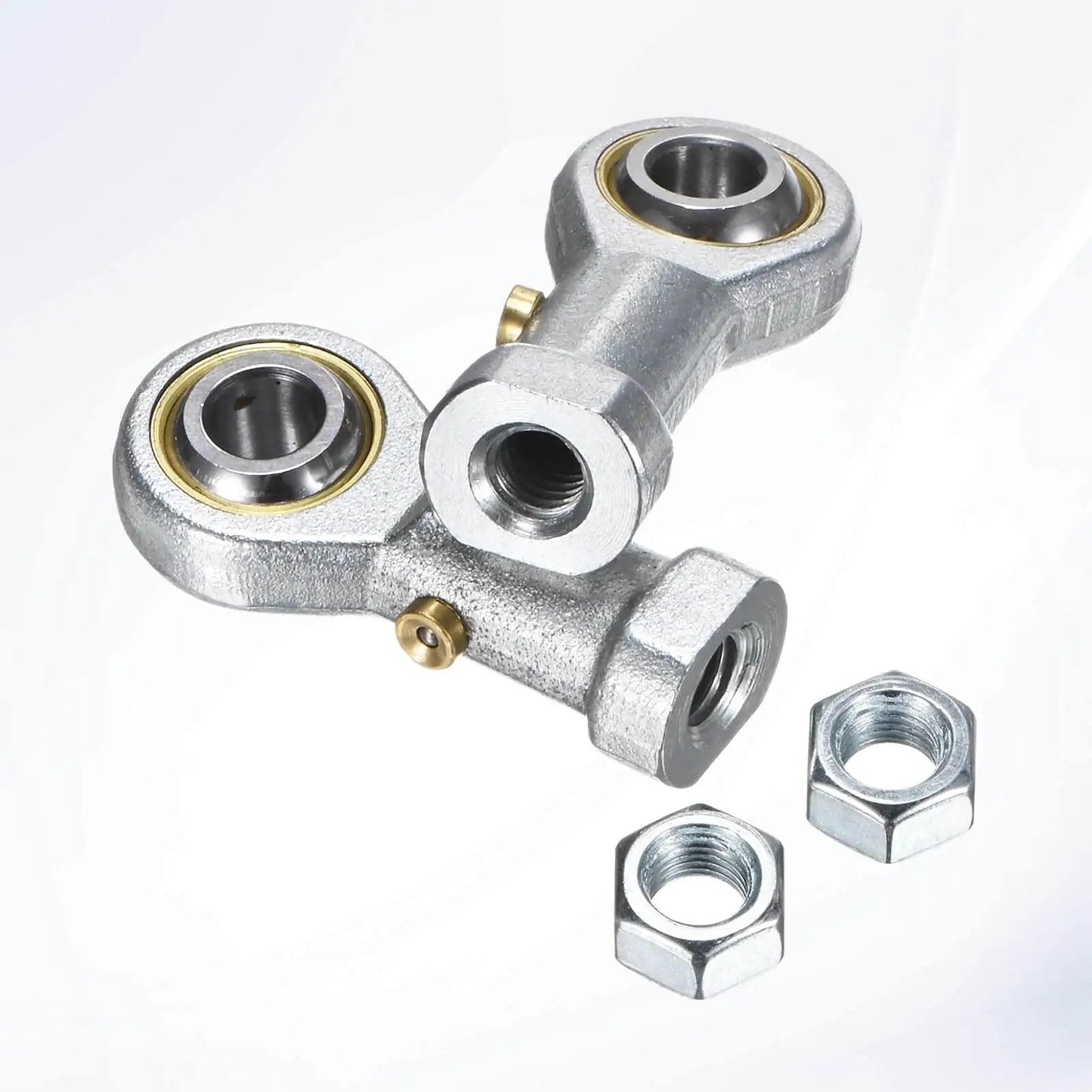 2-Pack PHS6 Rod End Bearing With M6x1.0 Left-Hand Thread Self-Lubricating Female Thread Steel Joint Rod Ends With Jam Nuts