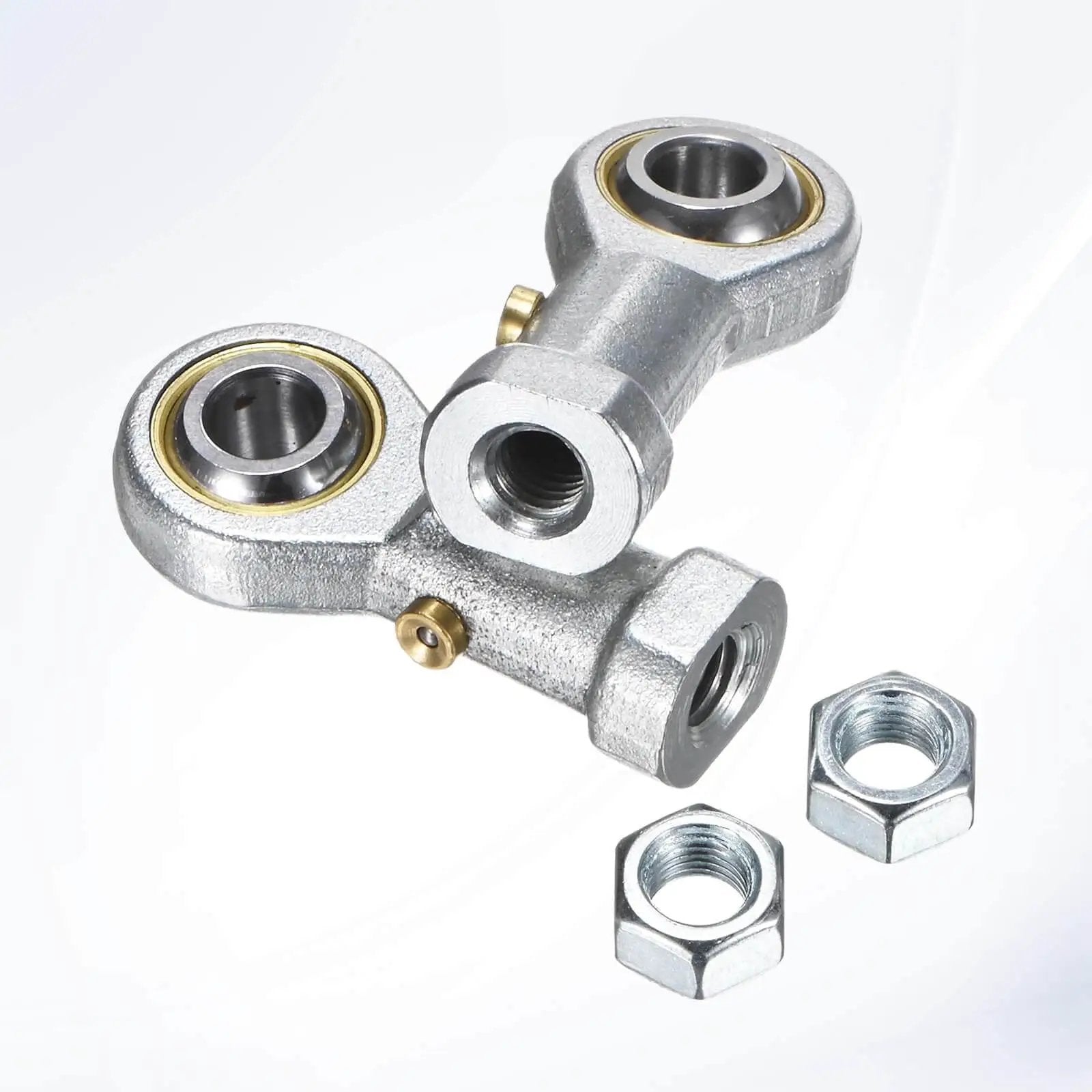 2-Pack PHS6 Rod End Bearing With M6x1.0 Left-Hand Thread Self-Lubricating Female Thread Steel Joint Rod Ends With Jam Nuts