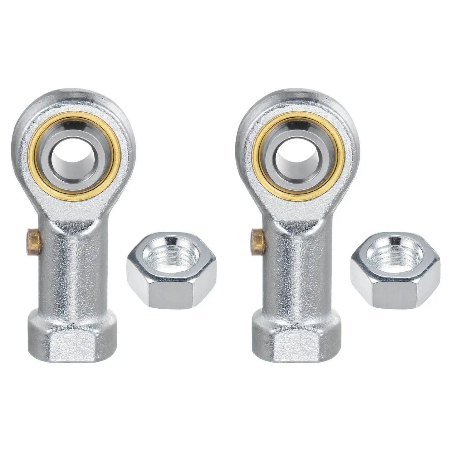 2-Pack PHS6 Rod End Bearing With M6x1.0 Left-Hand Thread Self-Lubricating Female Thread Steel Joint Rod Ends With Jam Nuts