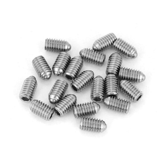 20 pack M6 x 10mm stainless steel spring ball plunger screws with hex drive, precision positioning plungers for fixtures, assemblies and tools, smooth spring action, corrosion resistant design for industrial and mechanical applications