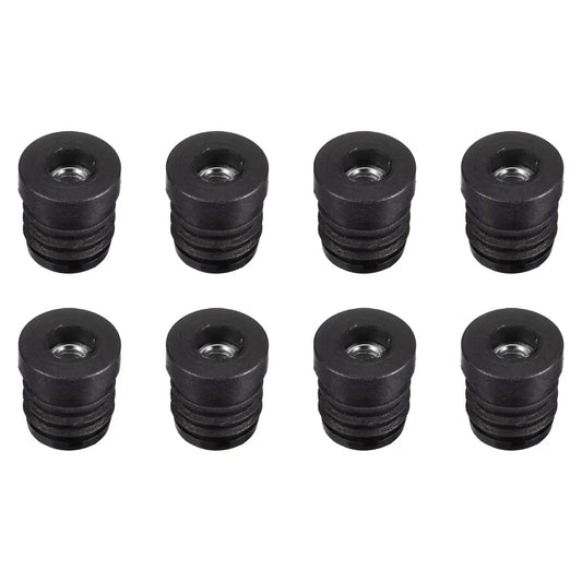 8 Pieces Round Tube Inserts With M6 Thread For 19mm Diameter Round Tubes 0.75 Inch Outer Diameter Black Plastic Plug