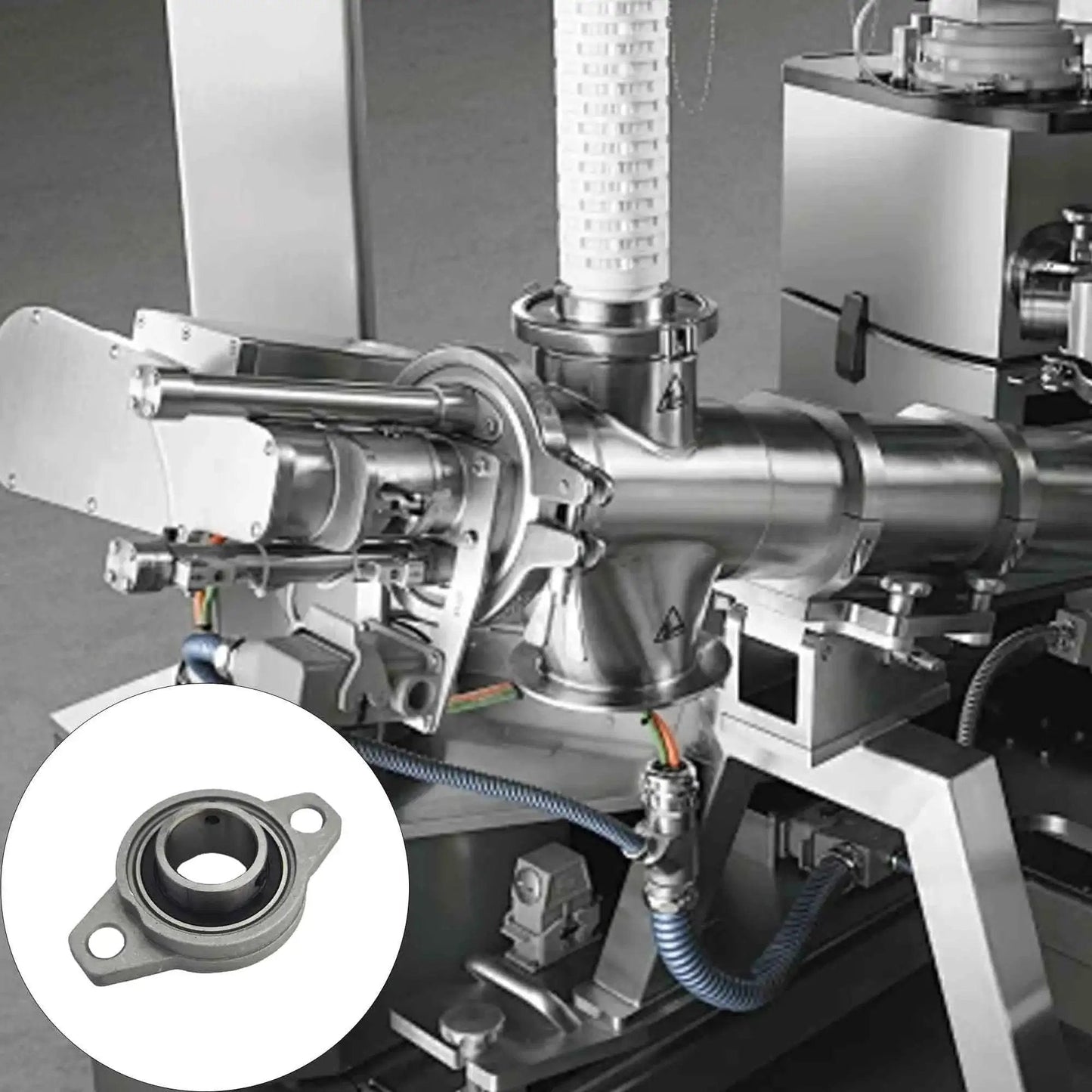 Two Pack Beefy Built 25mm Pillow Block Flange Bearing KFL000 in industrial machinery setup