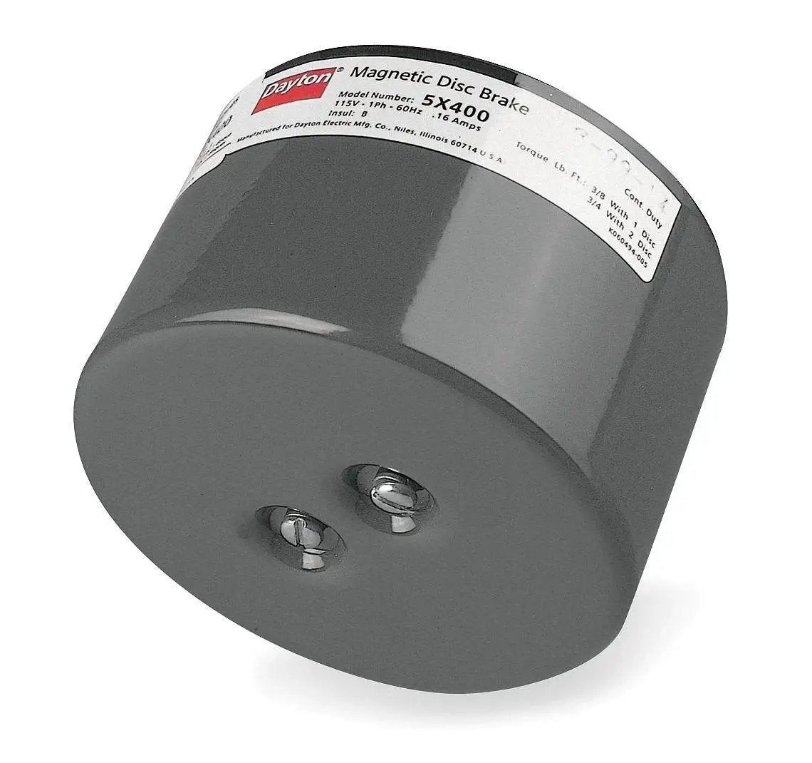 115V Magnetic Disc Brake For Gear Motors 0.375 To 0.75 Ft Lb Torque Shaft Mount 115VAC Coil Provides Fast Safe Stop for Conveyors and Door Openers