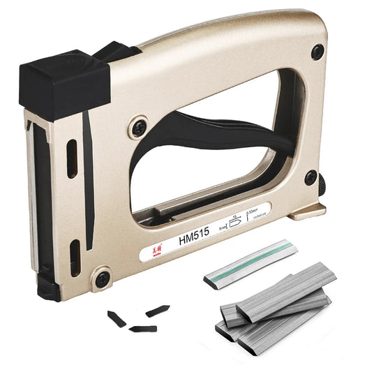 Point Driver HM515 Manual Framing Tool With 1000 Flexible Nails For Picture Frames And DIY Crafts, Nailer Tacker For Framing Boards