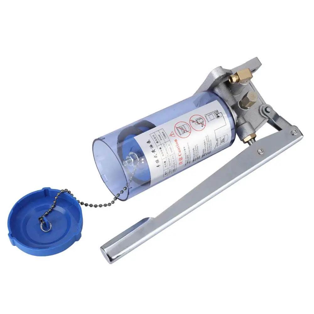Manual Grease Pump LSG05 Hand Operated Lubricator with 6mm outlet, 500cc capacity, and aluminum alloy construction for CNC machines