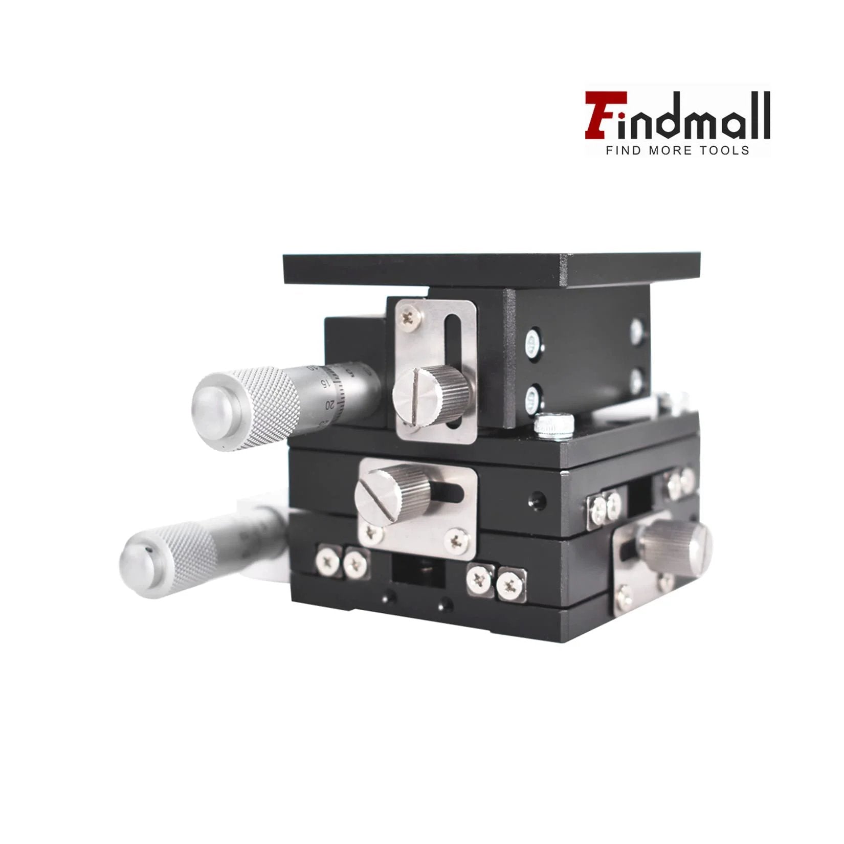 ✝️ 60 X 60mm XYZ Linear Stage 3 Axis Manual Linear Stage with knobs, close-up view, for CNC axis motion and anti-backlash setup