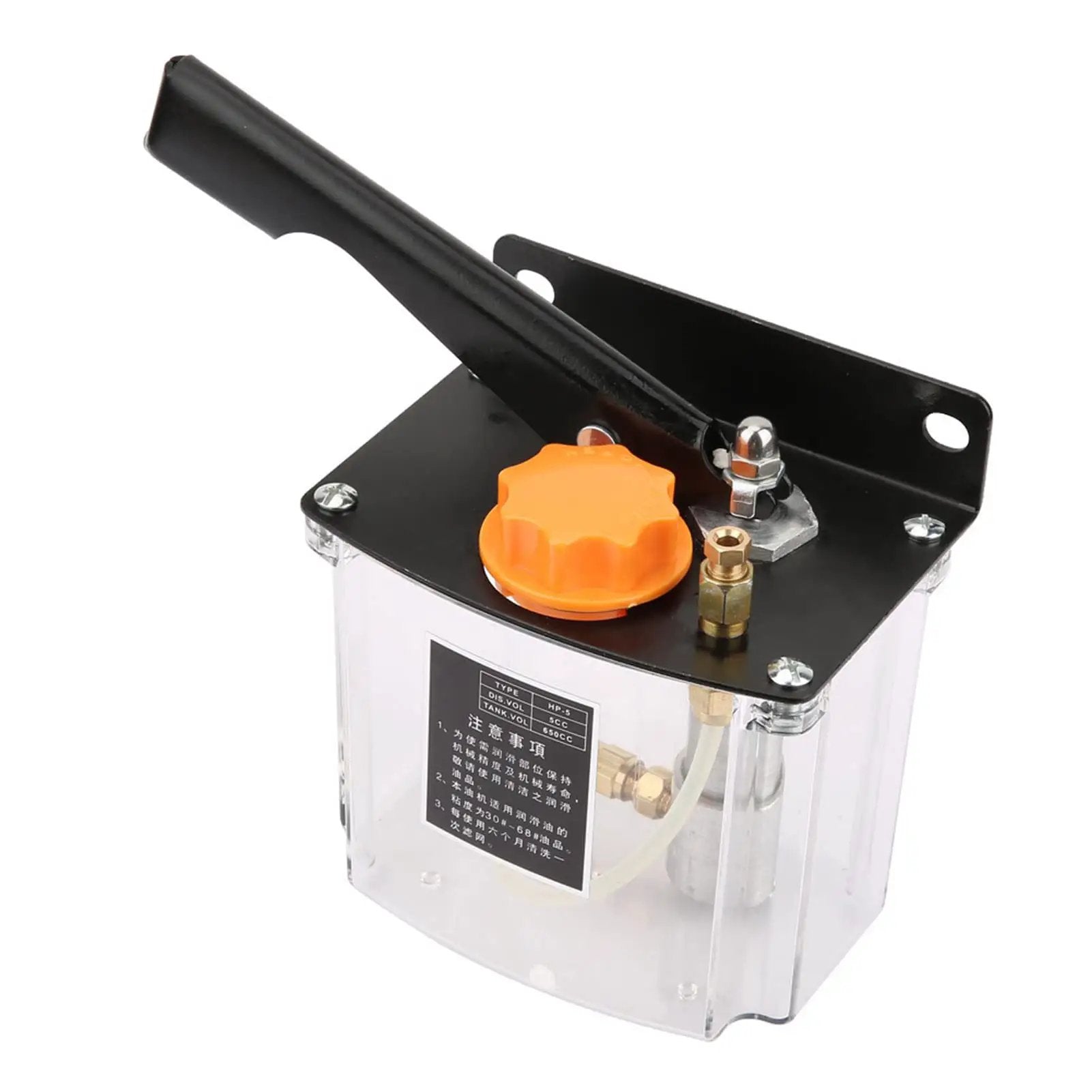Go-To Manual Lubrication Pump With Lever Piston Left Hand Operation 0.6 L Tank Capacity 650cc Output for CNC Machines