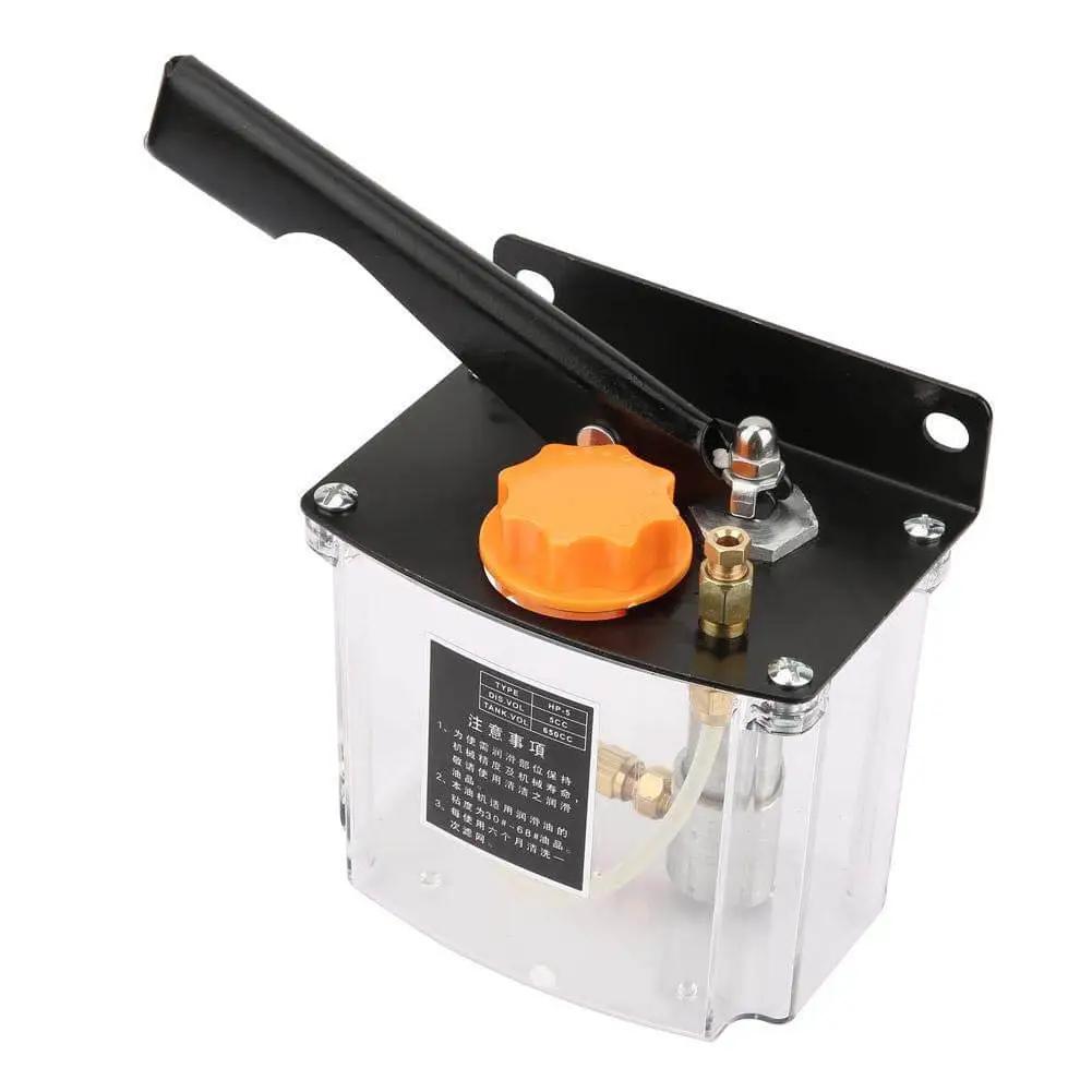 Manual Lubricating Oil Pump 650cc Right Hand Operated Oiler For CNC Milling Lathe Punching Cutting And Machining Centers With 4mm Nozzle HP5L