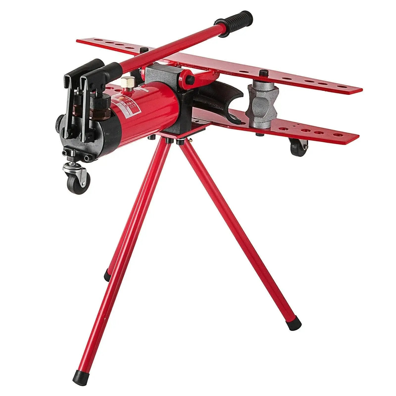 Manual Hydraulic Pipe Bender And Tube Bending Machine For One Half To Two Inch Tubes With Dies Economical Portable Crimping Tool.