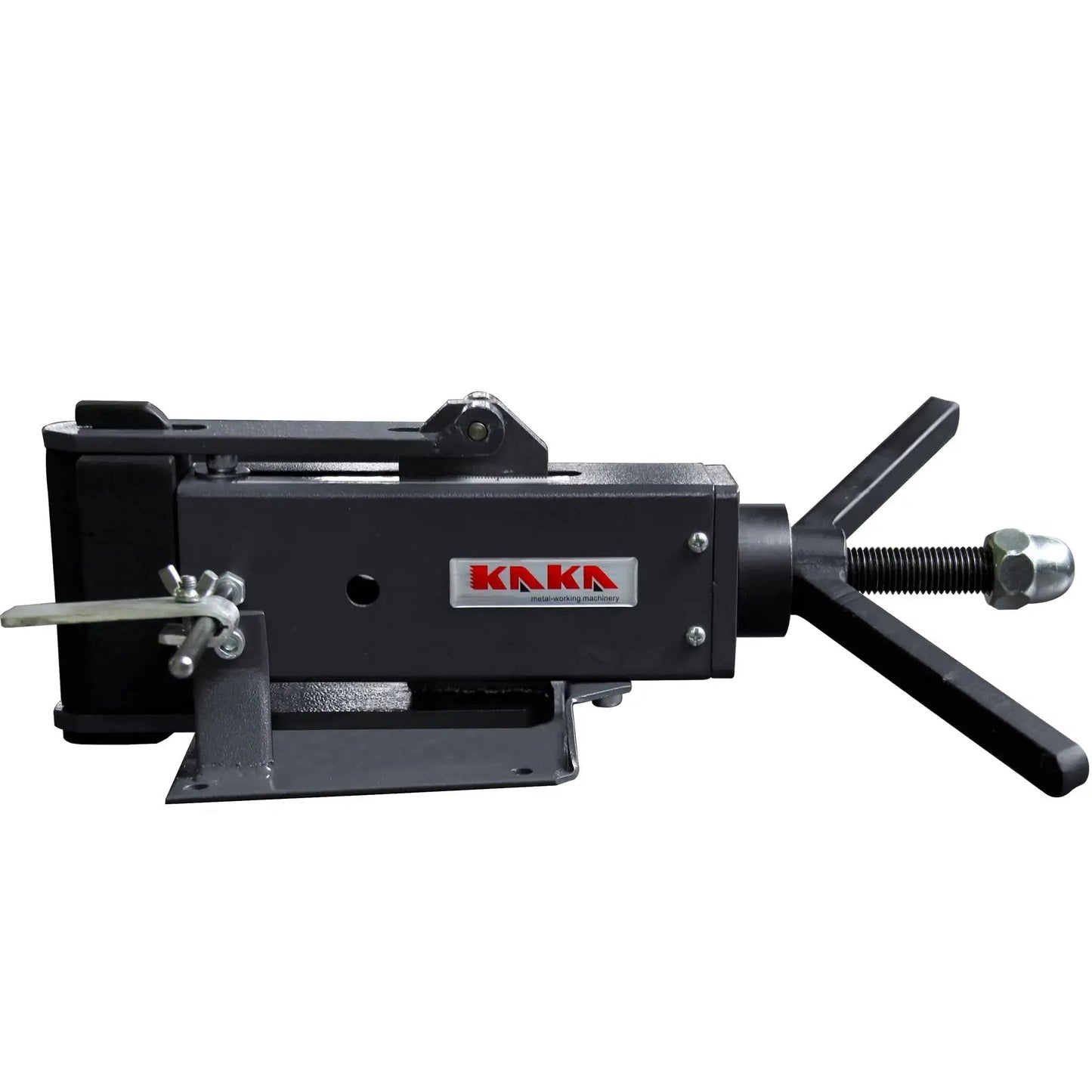 Manual Steel Bending Brake With Four Inch Capacity And 2.5 Ton Press Bench Top Mounted 90 Degree Bender side view