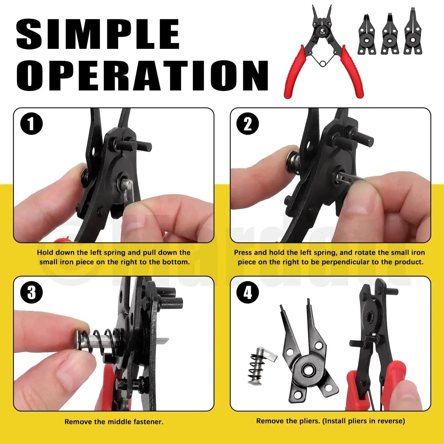 Step-by-step use of All In One Retaining Rings Kit With 312 Pieces 21 C Clip Sizes 4Mm To 28Mm And 10 E Clip Sizes 1.5Mm To 10Mm by Mardatt
