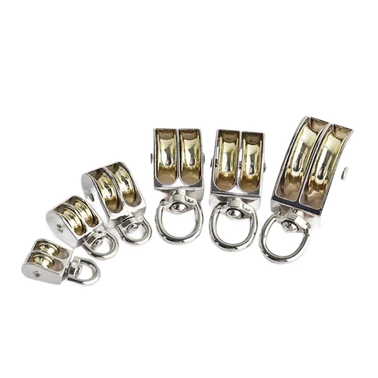 75mm DIY Mini Metal Sheave Zinc Alloy Fixed Pulley Crown Block and Tackle Lifting Wheel Single/Double Pulley(Fixed-Single-75mm)
