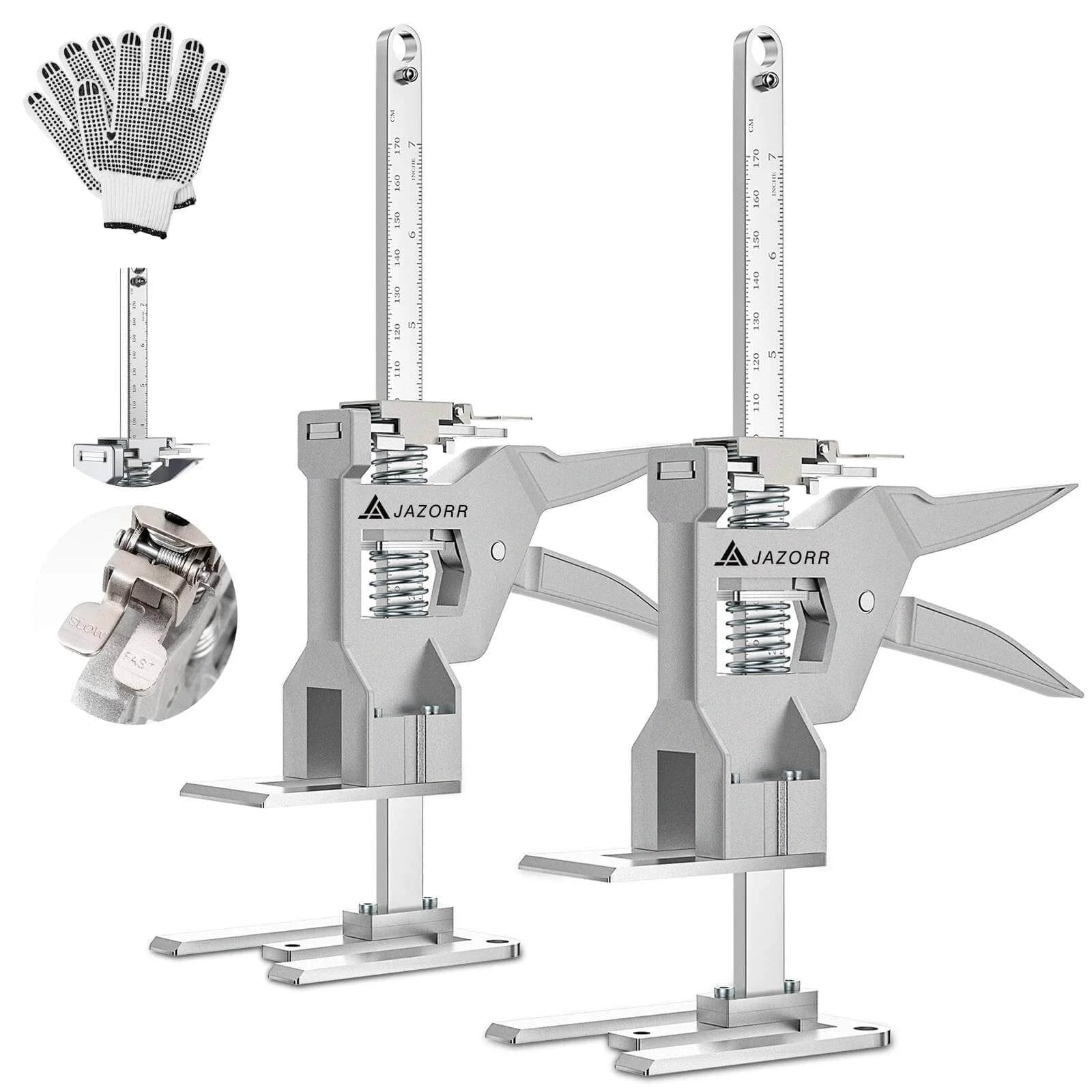 2Pcs Metal Labor Saving Arm Jack, Load-Bearing 440 lb Multi-Function Height Adjustment Lifting Device with accessories