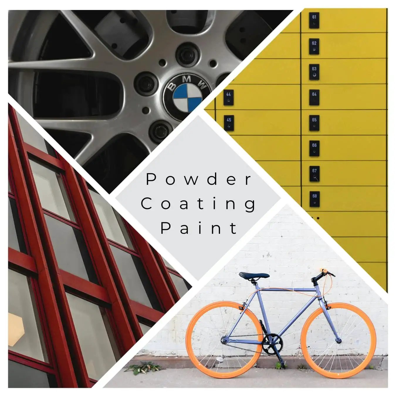 Super Chrome Silver Powder Coating For Metal One Pound Can With High Gloss Reflective Finish on car wheel, lockers, window frame, bicycle