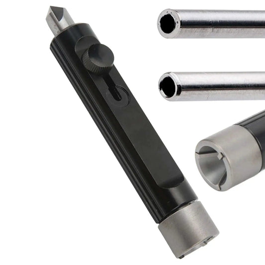 Tubing Deburring And Flaring Tool For Brake Lines Three Sixteenth To One Half Inch Hand Reamer For Metal Brake Line Rimming And Deburring For Brake Fuel Transmission And Coolant Lines Pro Grade Heavy Duty DIY Friendly with metal tubes