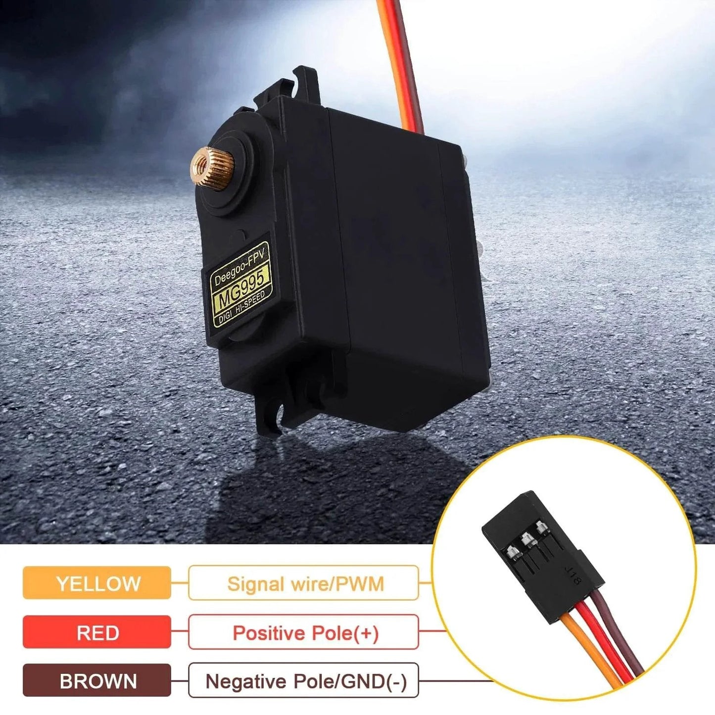 4-Pack Servo Motor MG995 Control Angle180 Metal Gear Servo 13KG Digital High Speed Torque Servo Motor for DIY projects