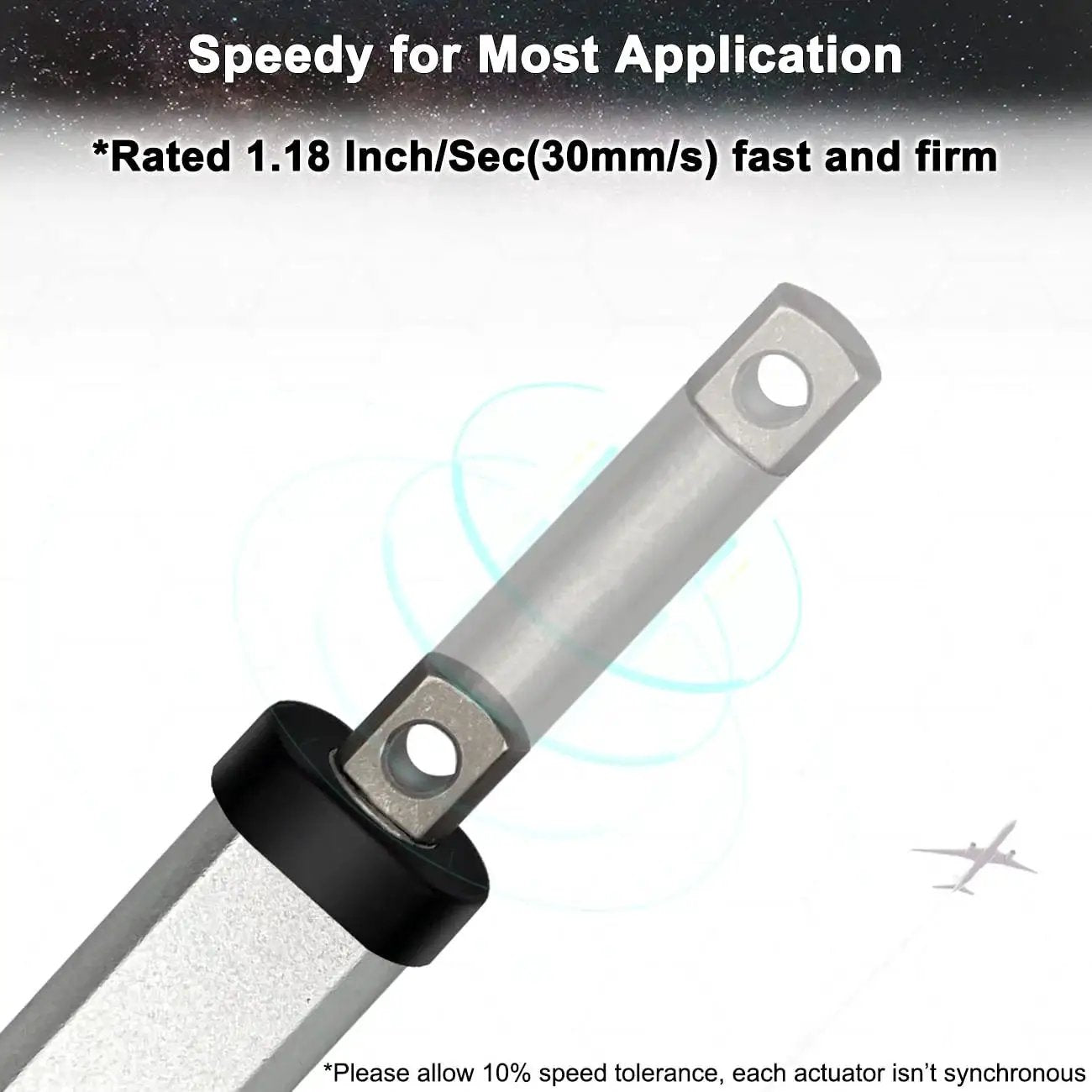 1.2 Inch Stroke Micro Electric Linear Actuator 12V 32N aluminum with mounting bracket, rated speed 1.18 inch/sec, waterproof IP65.