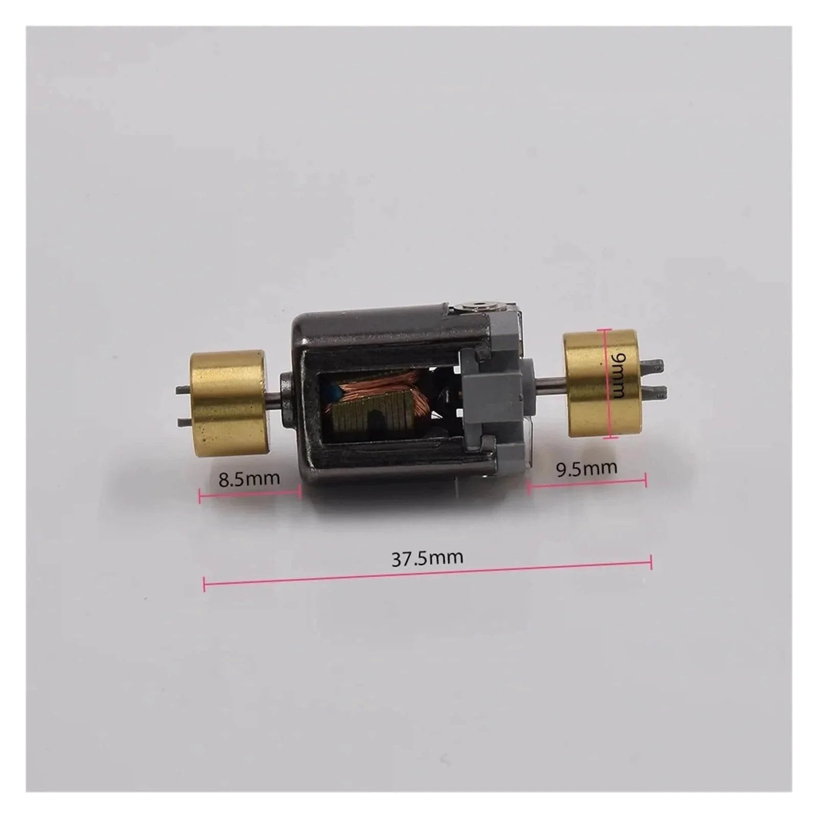 Micro Mini 10mm*15mm Electric Motor DC 6V-12V 26800RPM High Speed 1.5mm Dual Shaft for RC N-Scale HO Slot Car Rail Model(C Motor Long Shaft)