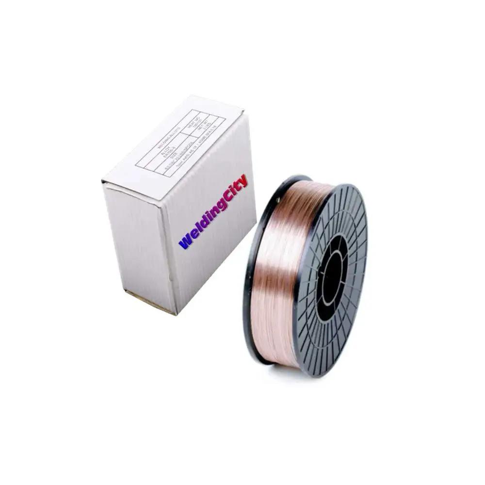 Mild Steel MIG Welding Wire ER70S-6 10 Lb Copper Coated Spool 0.030 Inch (0.8 mm) For GMAW Shielding Gas CO2 Or Argon Mixed Gas AWS A5.18 Compliant