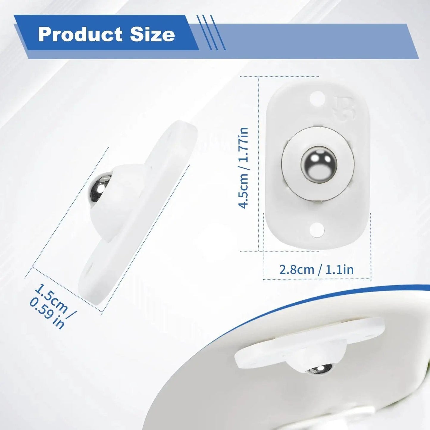 8 Pcs Self Adhesive Mini Caster Wheels Set For Appliances And Cabinets, 360 Degree Swivel Stainless Steel Universal Wheel Sliders