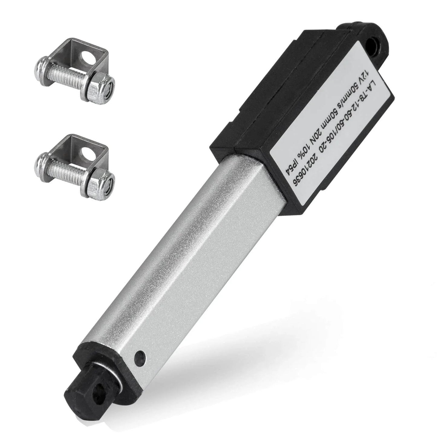 Mini Electric Linear Actuator Stroke 2"–Force 4.5 lbs–12V with stainless steel tube and bolts for installation