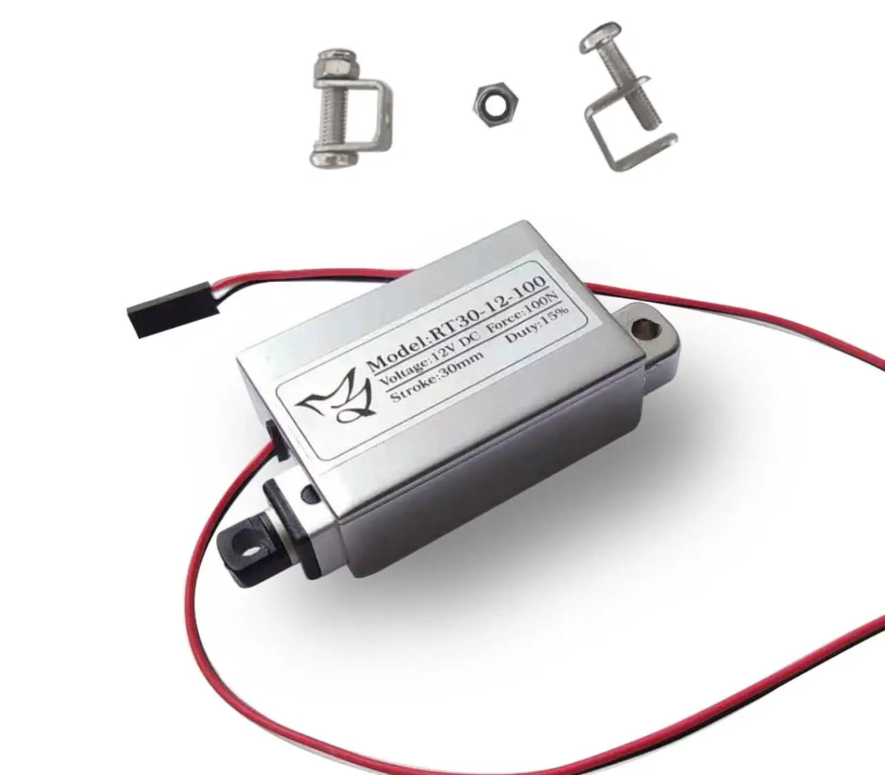 Mini Linear Actuator With 1.2 Inch Stroke And 22 Lb Thrust For Window Opener DIY Projects 12V DC Operated with mounting brackets