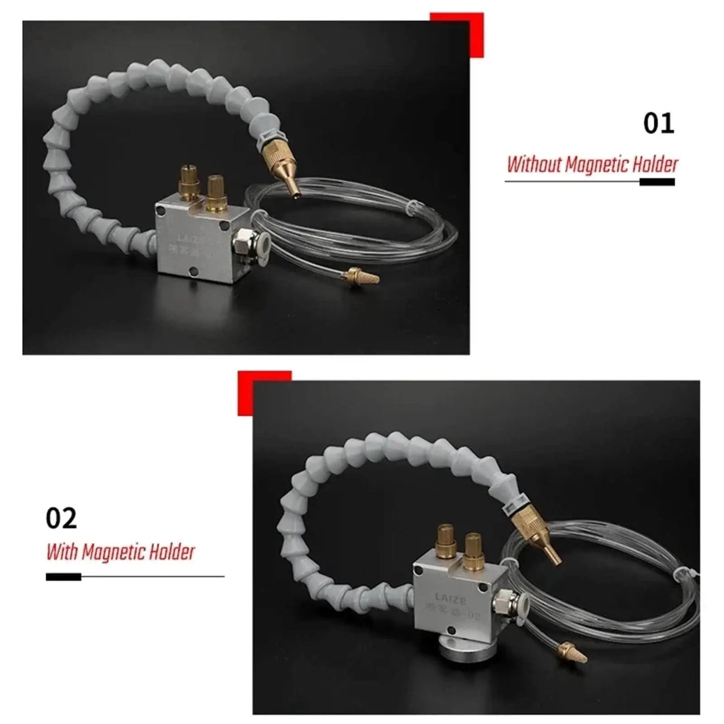 Mist Coolant Lubrication Spray System for CNC Lathe Milling and Drilling Engraving Machines 8mm Pipe Cooling with Magnet