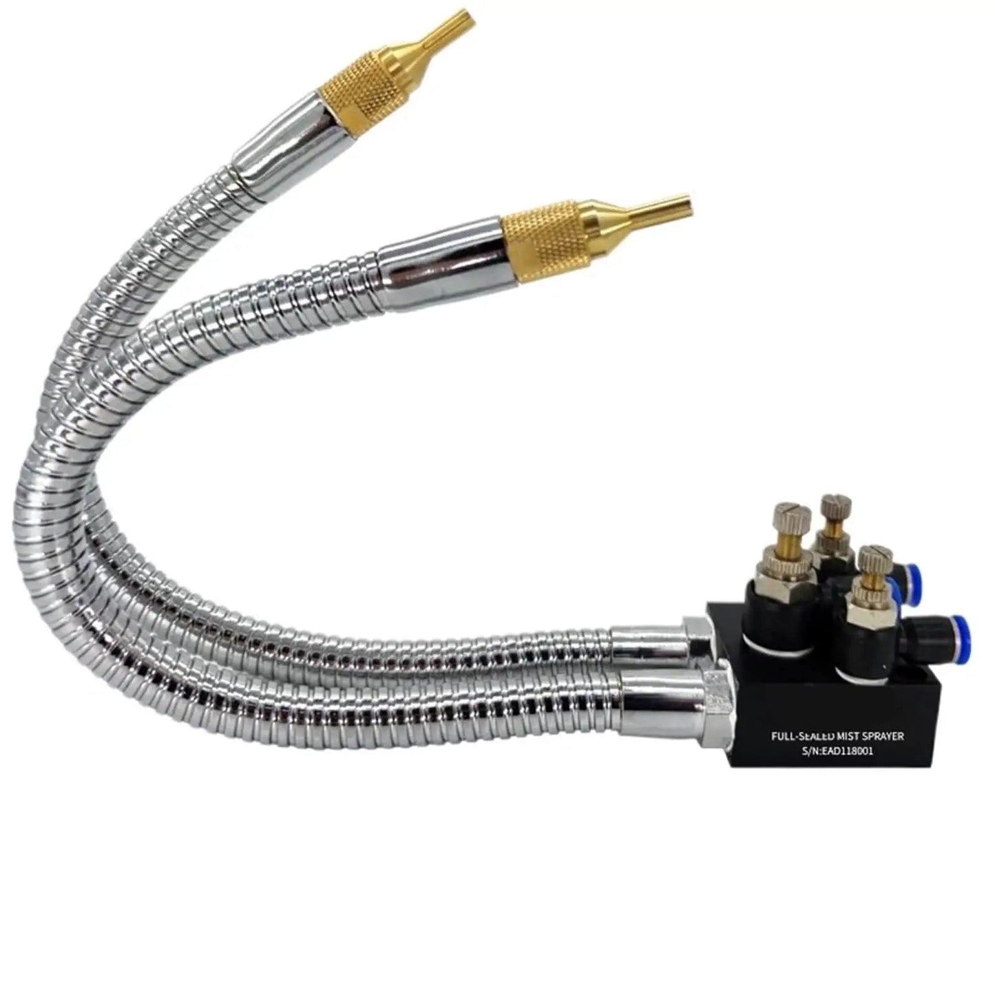Mist Coolant Lubrication Spray System For CNC Lathes Milling Drilling Engraving And Sawing Machines With Two Nozzle Heads Standard Model 320