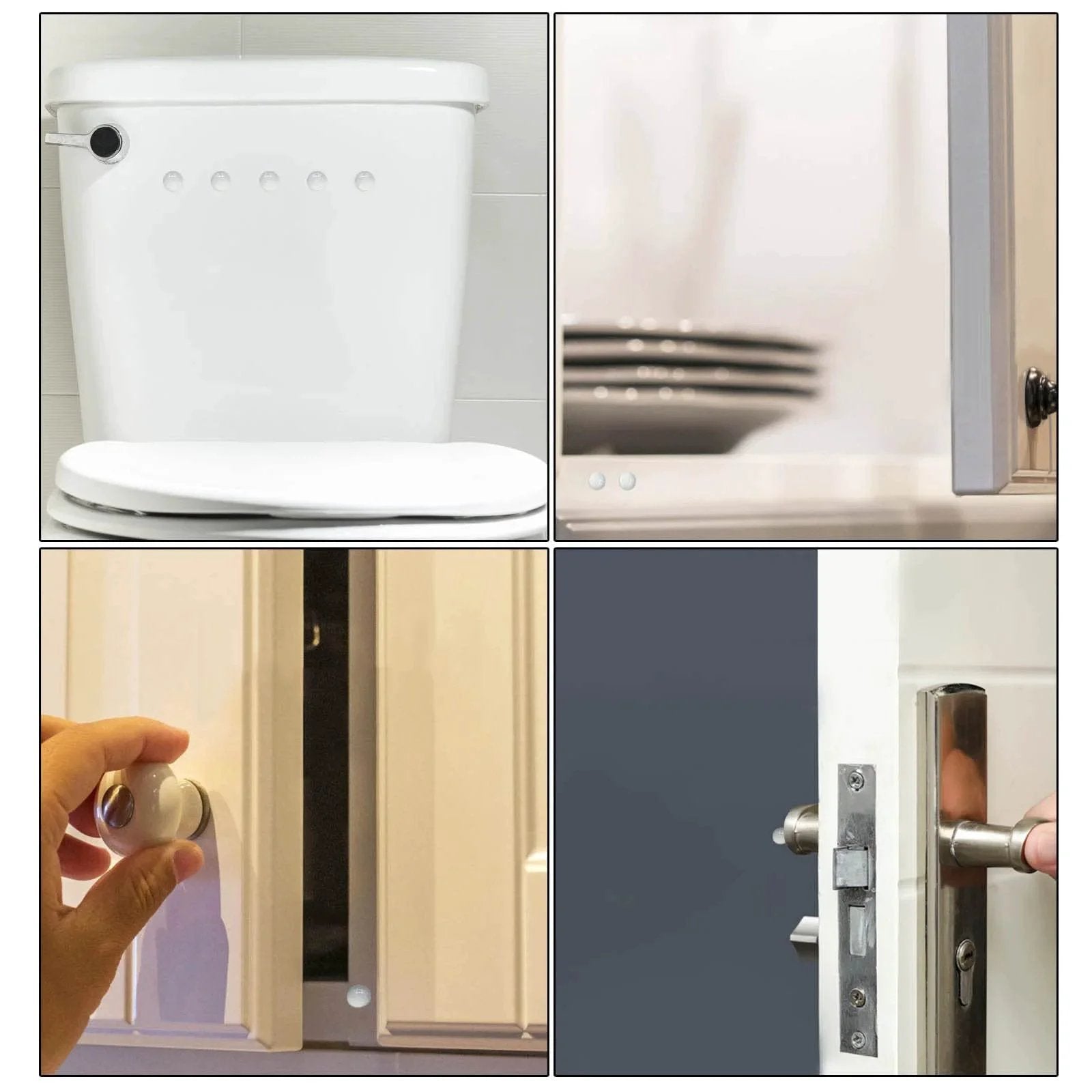 24 Pack Half Inch Overlay Soft Close Cabinet Hinges For Kitchen Cabinets Stainless Steel Concealed Hidden Hinges in use close-up