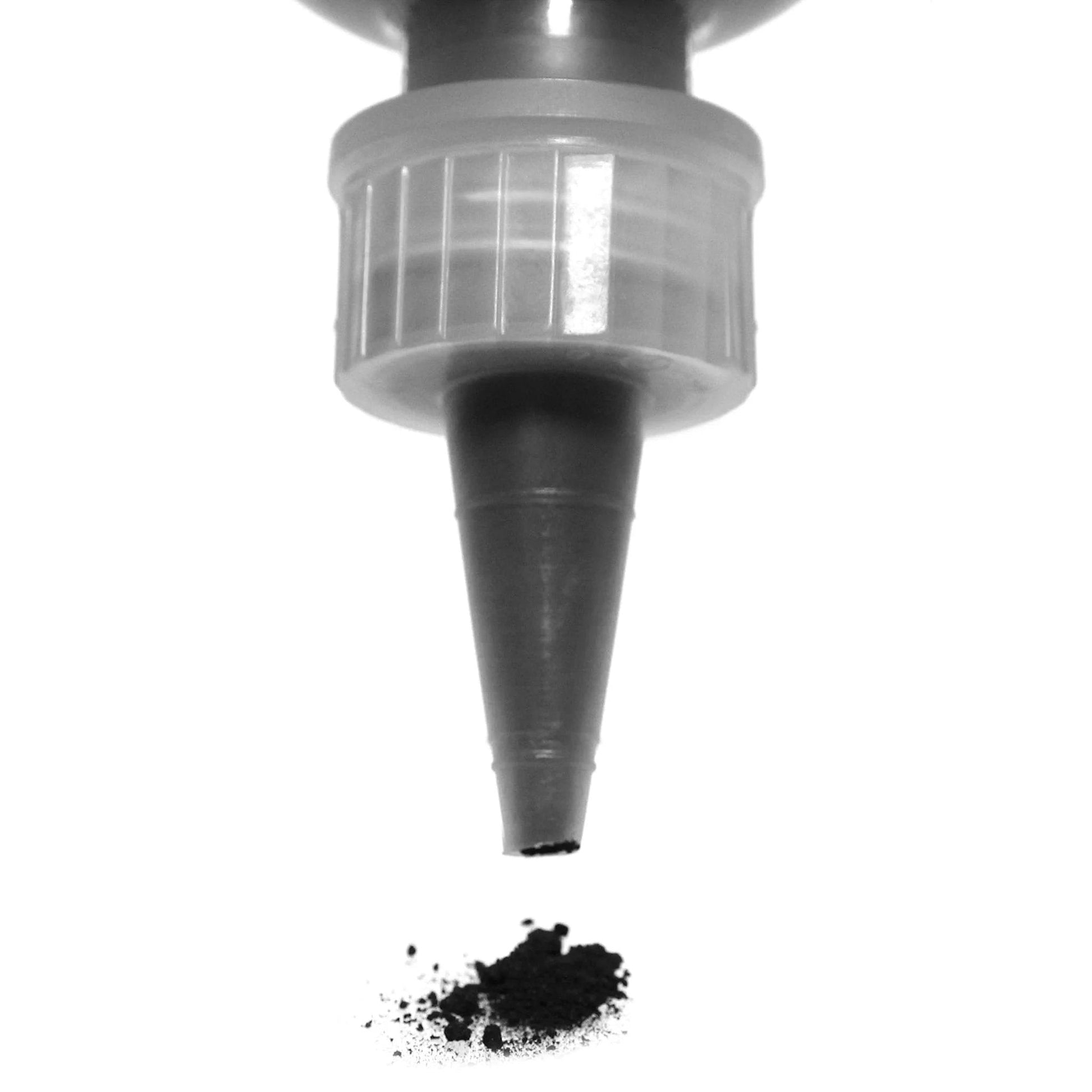 Heavy Duty Molybdenum Disulfide Powder MoS2 One And A Half Micron 99 Percent Pure Reagent Grade In A 2 Ounce Bottle dispensing nozzle