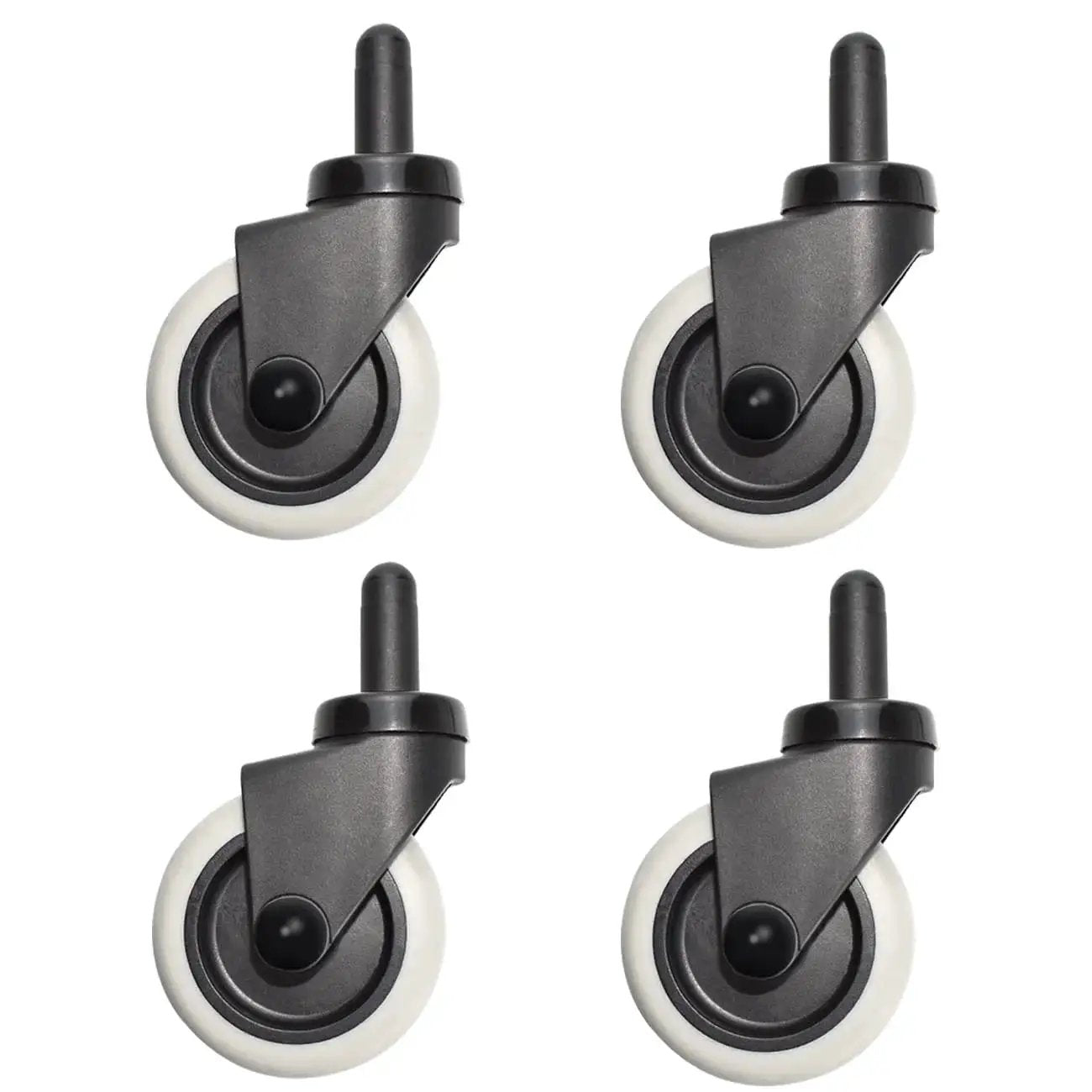4 Pack Mop Bucket Casters Replacement 3 Inch TPR Soft Rubber Swivel Stem Caster Universal Silent Wheels