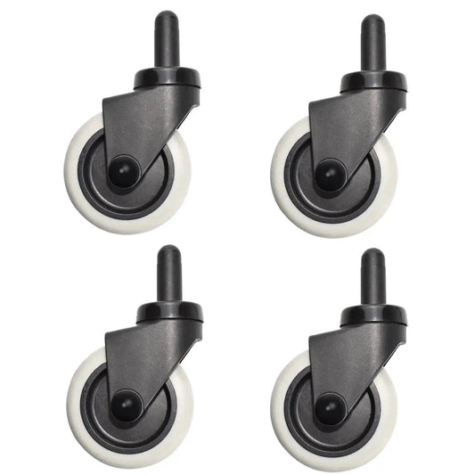 4 Pack Mop Bucket Casters Replacement 3 Inch TPR Soft Rubber Swivel Stem Caster Universal Silent Wheels