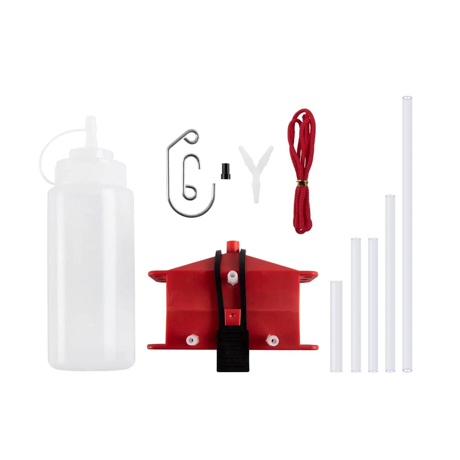 Universal Motorcycle Chain Cleaning Kit With Brush Cleaner Lube Device and accessories, red color by Lorababer