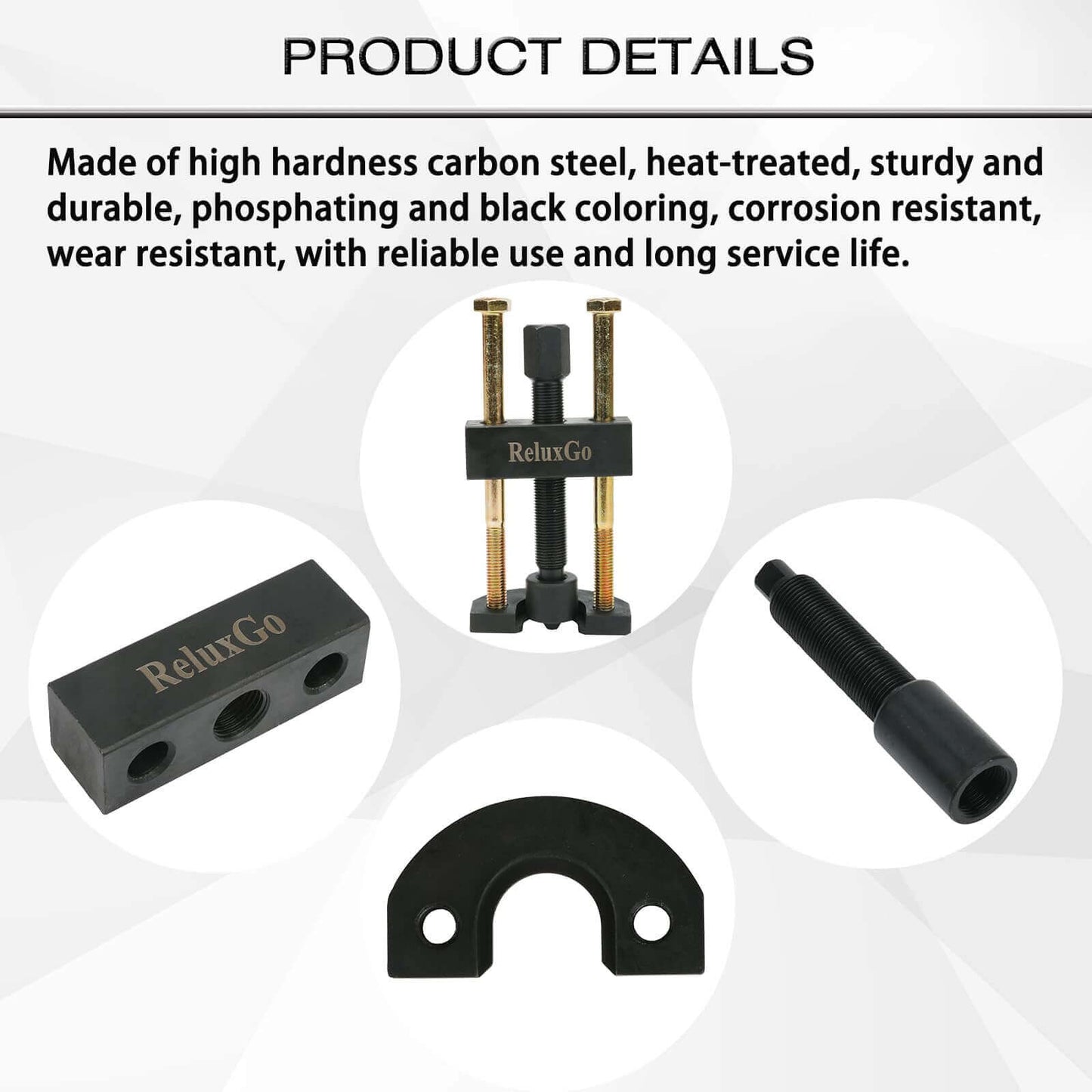 Components of Transmission Mainshaft Inner Bearing Race Tool Installer Puller for Harley Davidson Big Twin 5 and 6 Speed 1984-present # 34902-84.